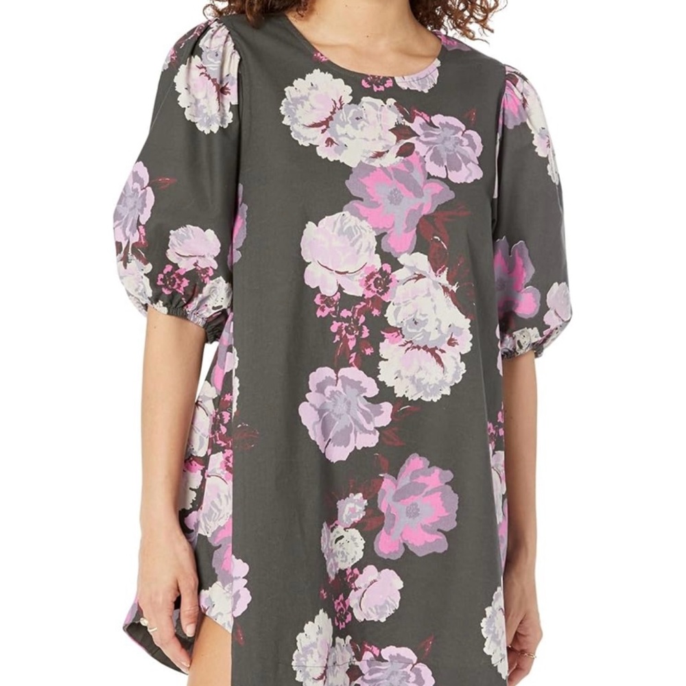 Free People Floral Tunic in Pink and Purple